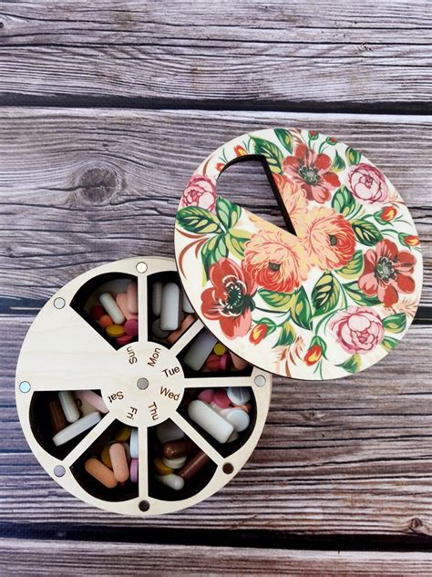 pretty metal pill box|pretty 7 day pill box.